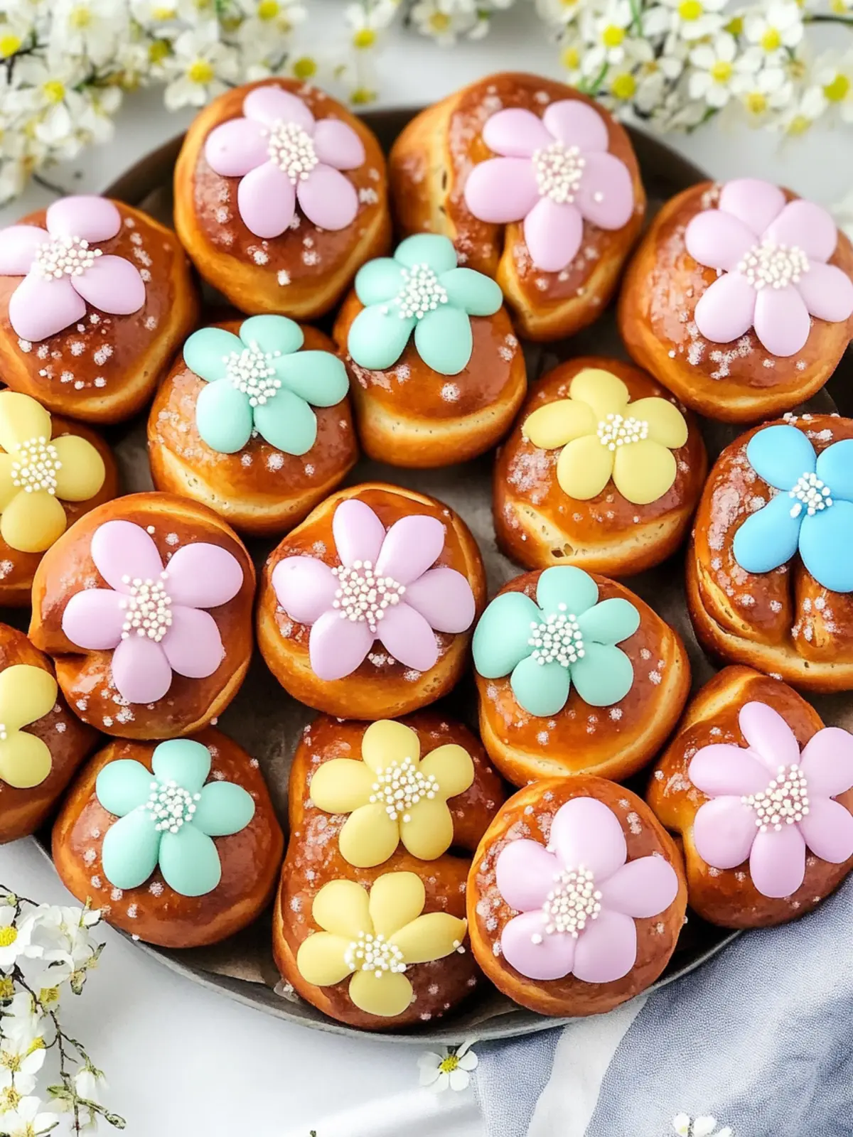 Spring Flower Pretzel Bites