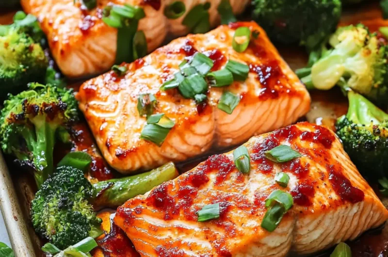 Sheet Pan Asian Salmon and Broccoli