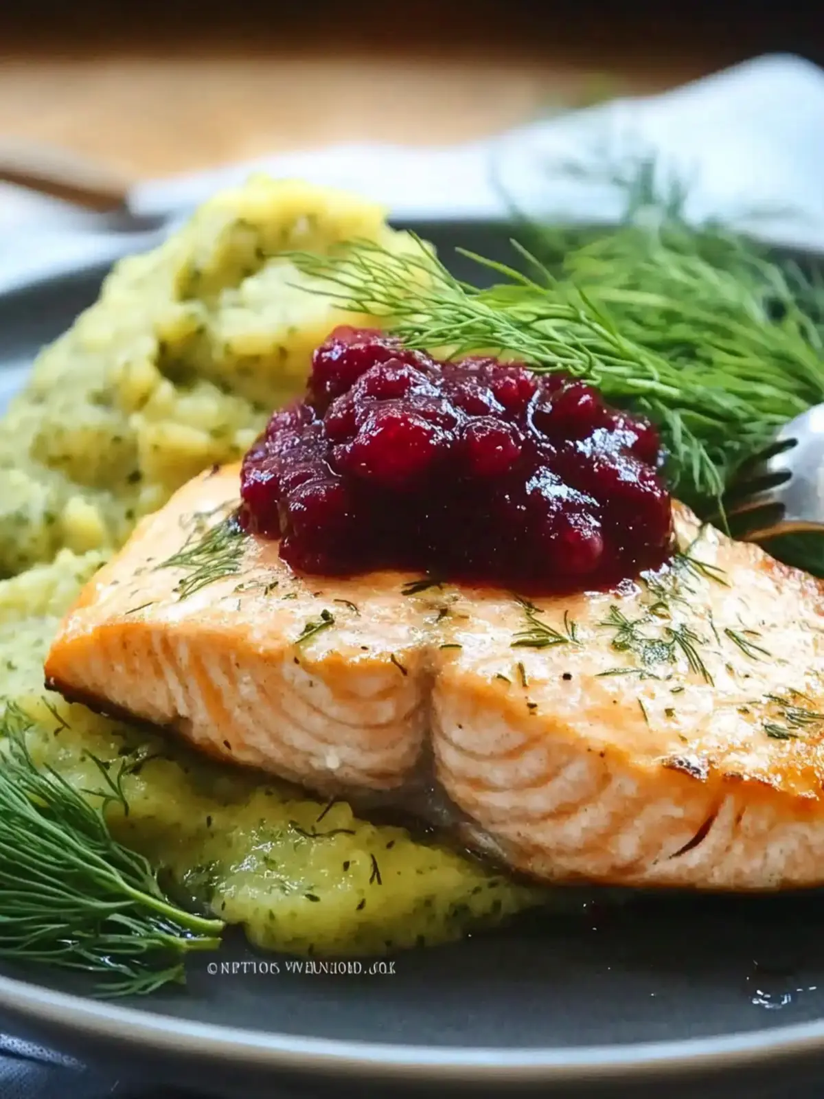 Scandi-Inspired Mustard Dill Salmon with Lingonberry Bliss 4 Scandi-inspired mustard dill salmon & lingonberry sauce