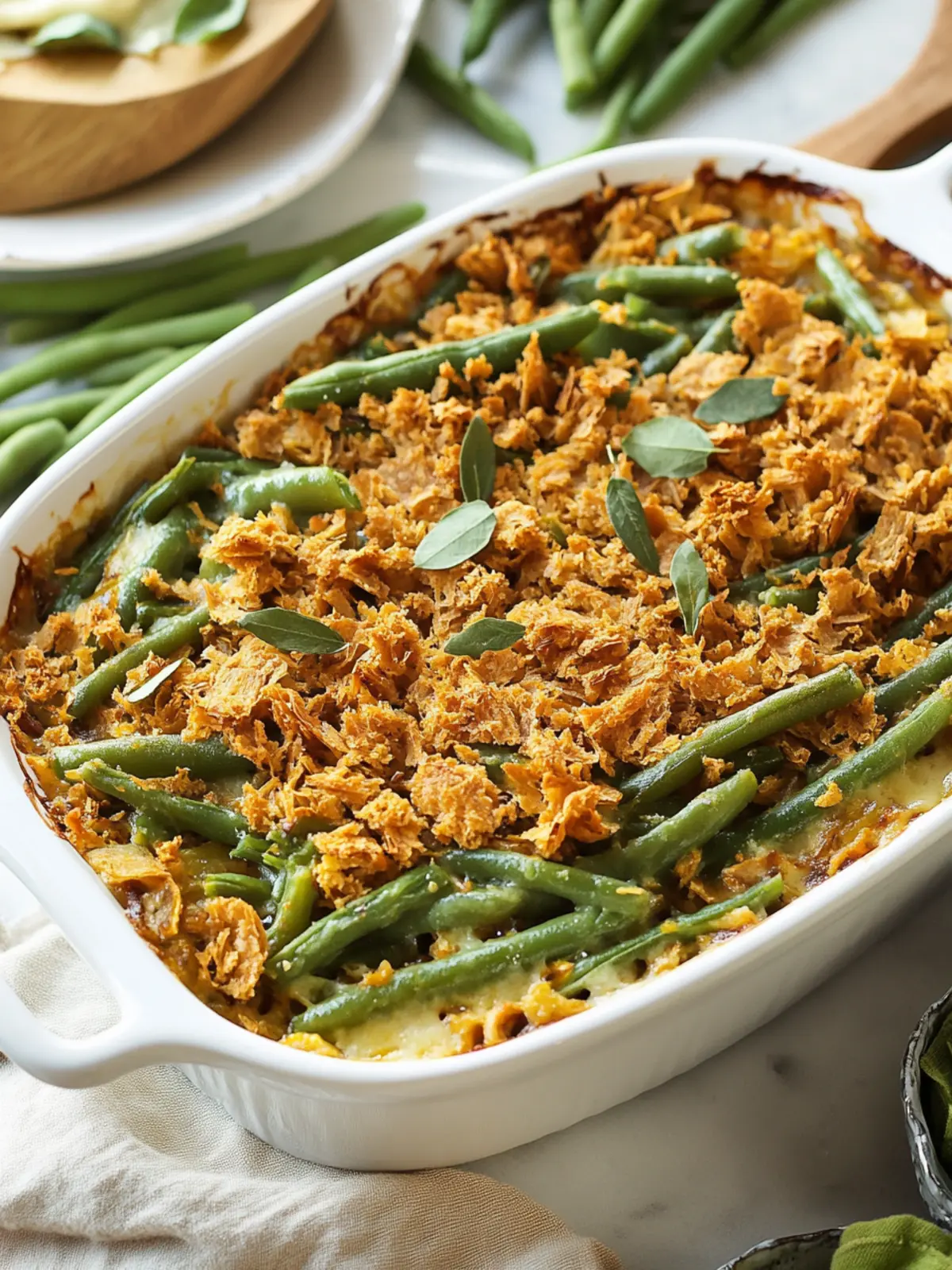Green Bean Casserole (Creamy Vegetable Bake)