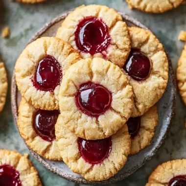 Cherry Bakewell Cookies