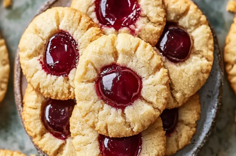Cherry Bakewell Cookies