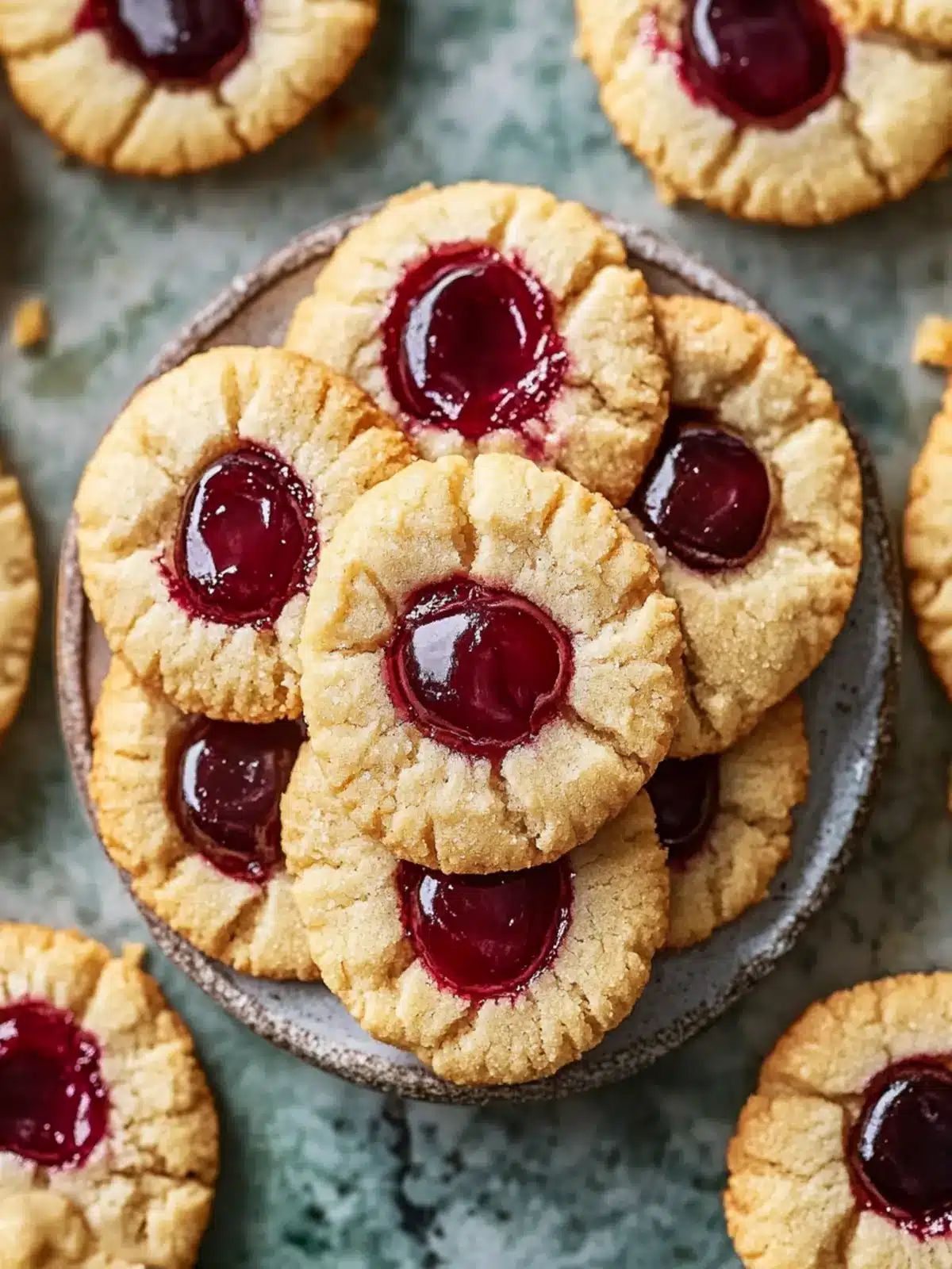 Cherry Bakewell Cookies