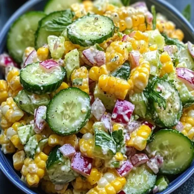 Street Corn Creamy Cucumber Salad for Fresh Summer Vibes 9 Street Corn Creamy Cucumber Salad