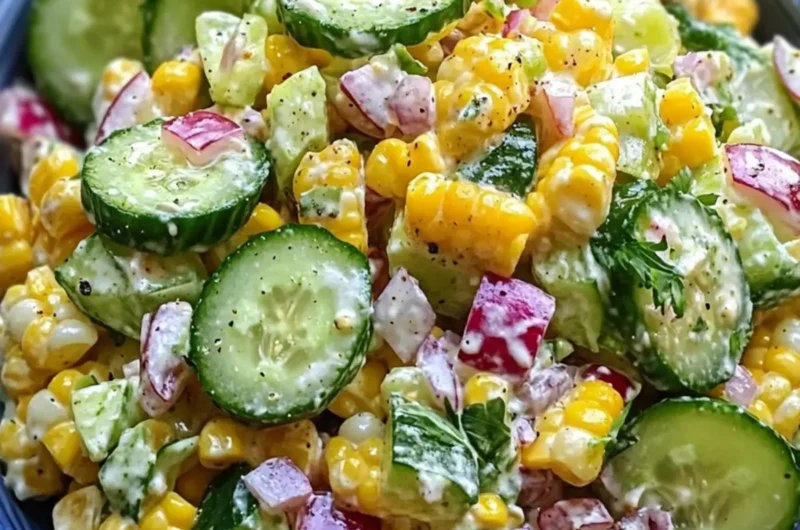 Street Corn Creamy Cucumber Salad