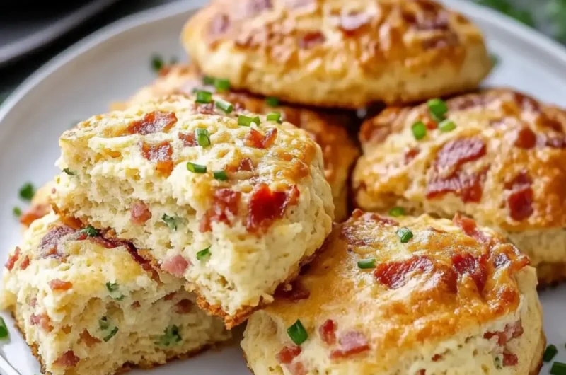 Super Fluffy Bacon Cheddar Chive Scones
