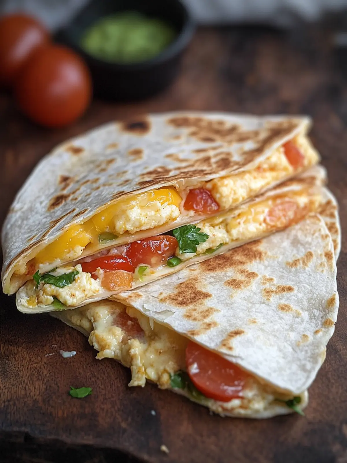 Irresistible Breakfast Quesadilla with Seasoned Eggs and Cheese 4 Breakfast Quesadilla
