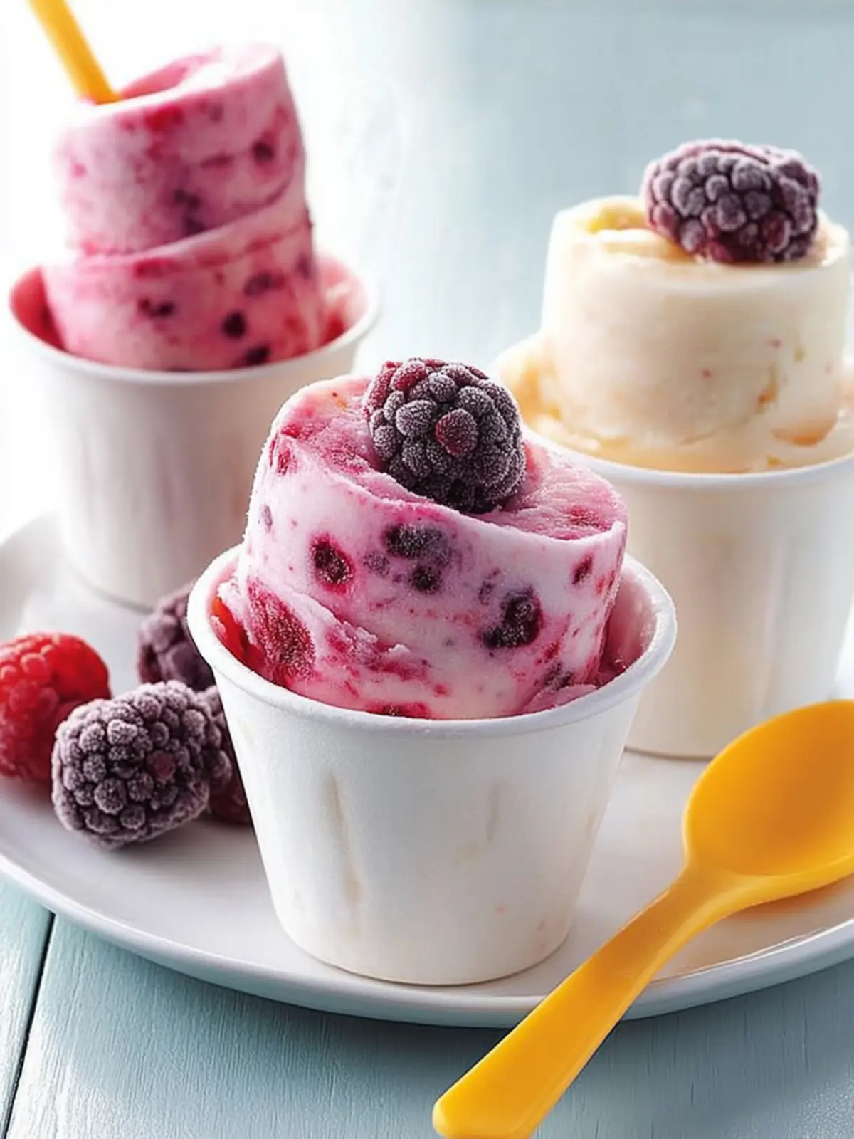 Frozen Berry & Yogurt Swirls