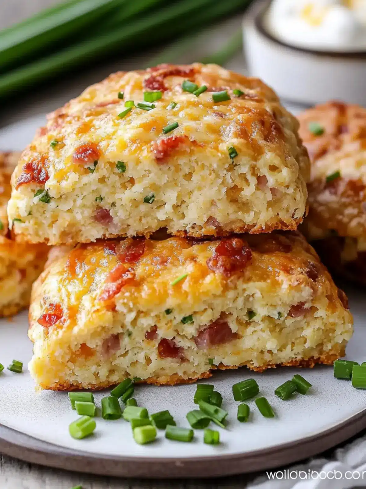 Super Fluffy Bacon Cheddar Chive Scones for Cozy Mornings 2 Super Fluffy Bacon Cheddar Chive Scones