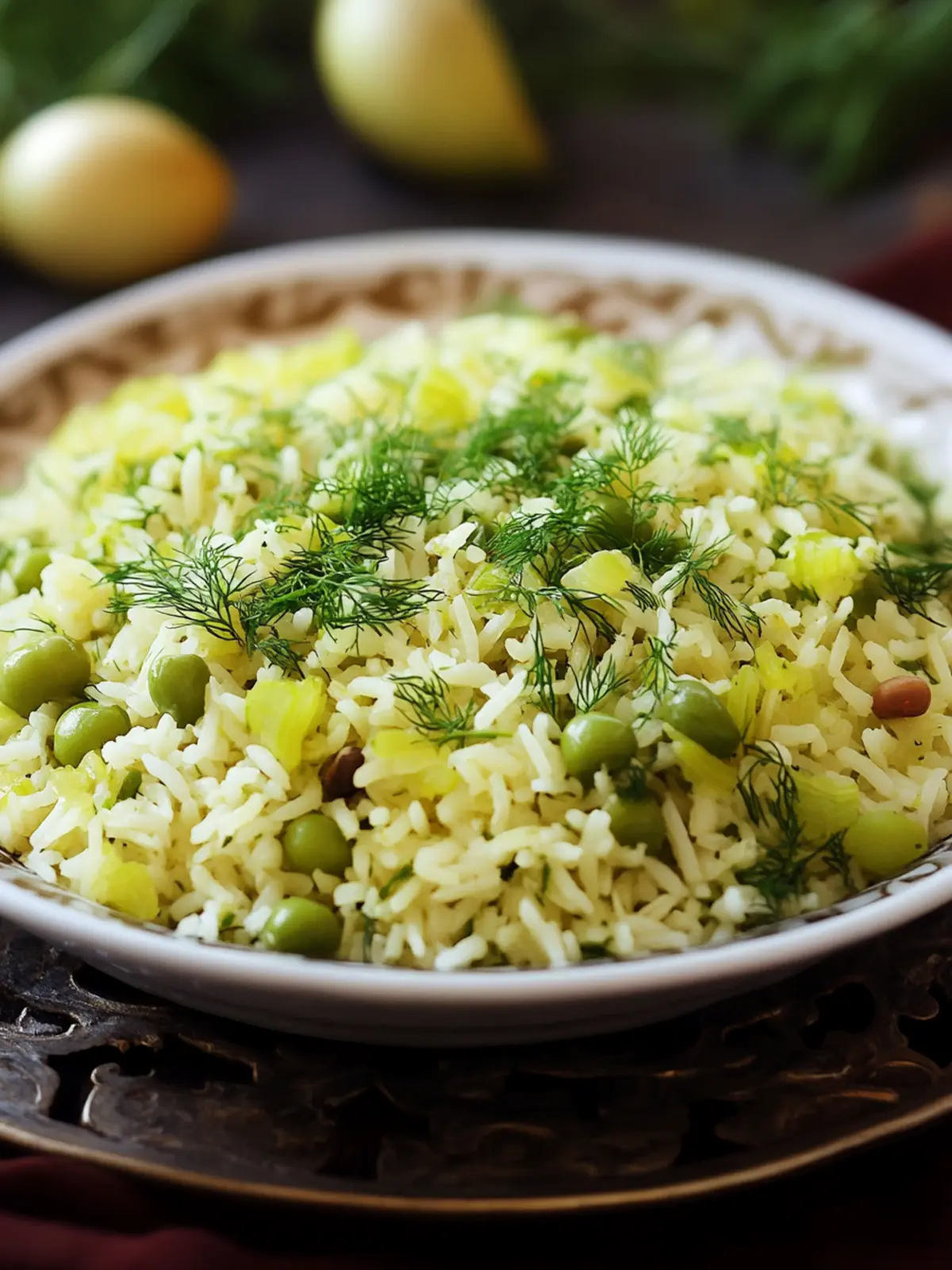 Baghali Polo (Dill Rice with Fava Beans)