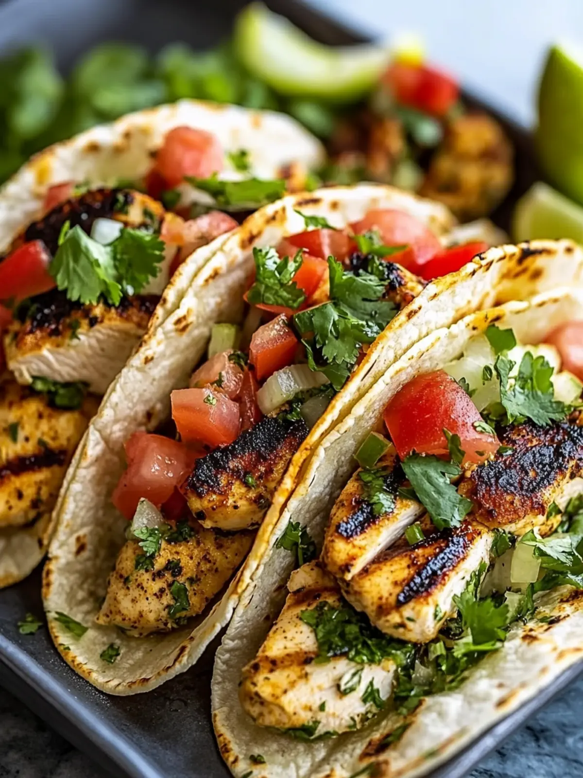 Cilantro Lime Grilled Chicken Tacos