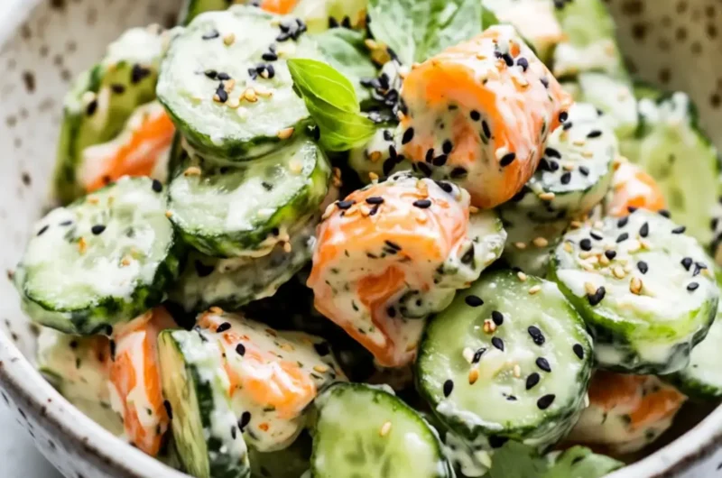 California Roll Cucumber Salad: Sushi in a Bowl