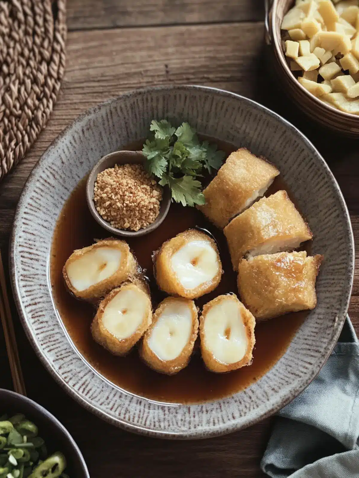 Indonesian Pempek (Fried Fish Cake)