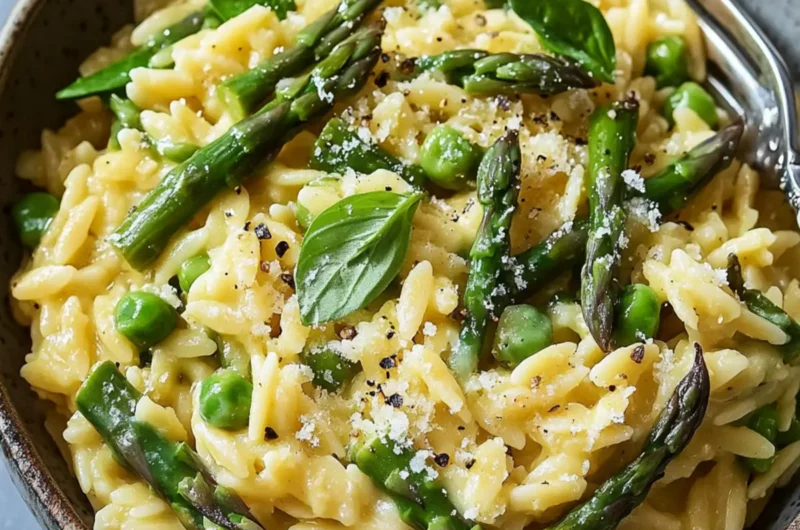 Cheesy Asparagus Orzotto