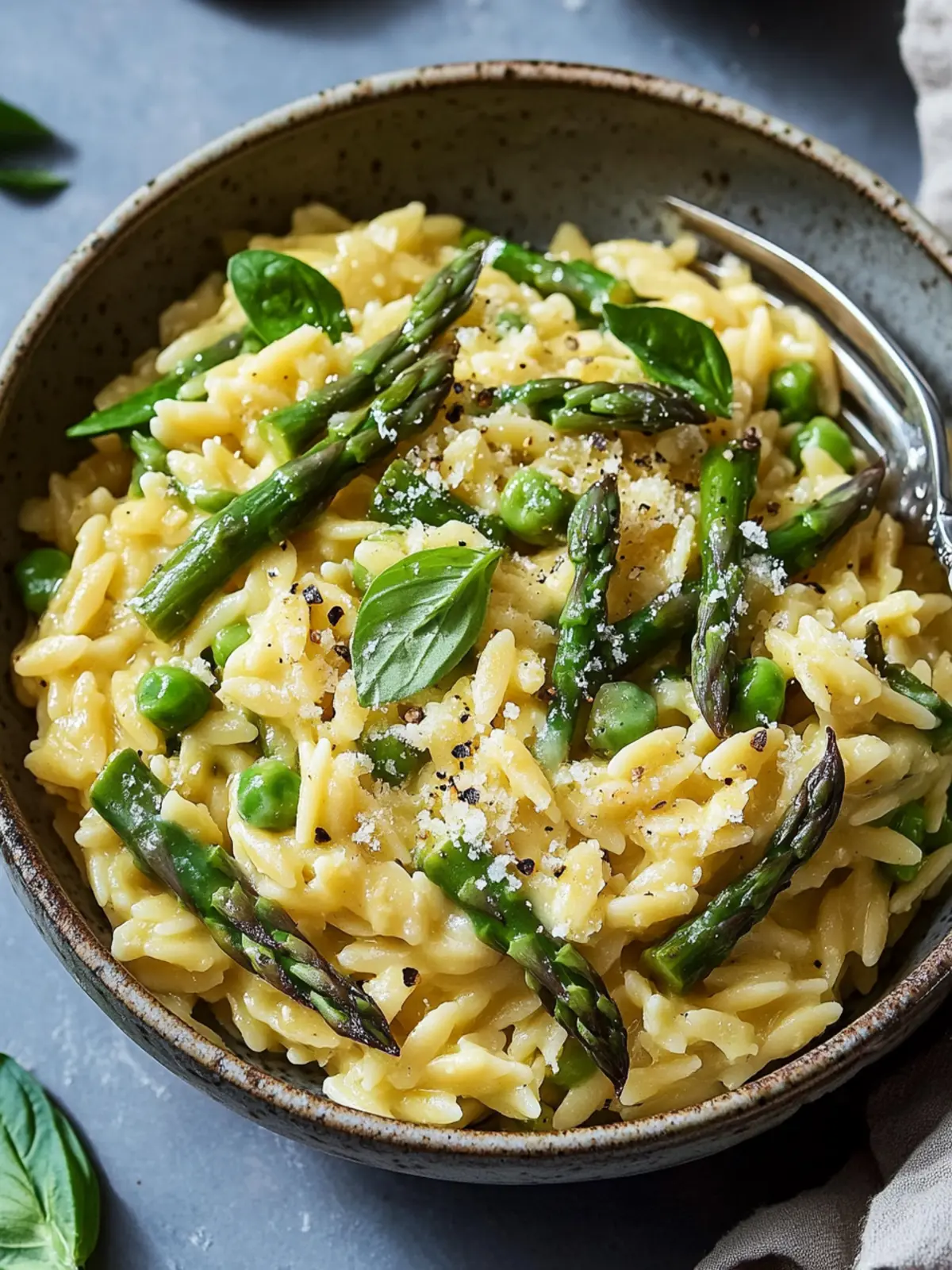 Cheesy Asparagus Orzotto