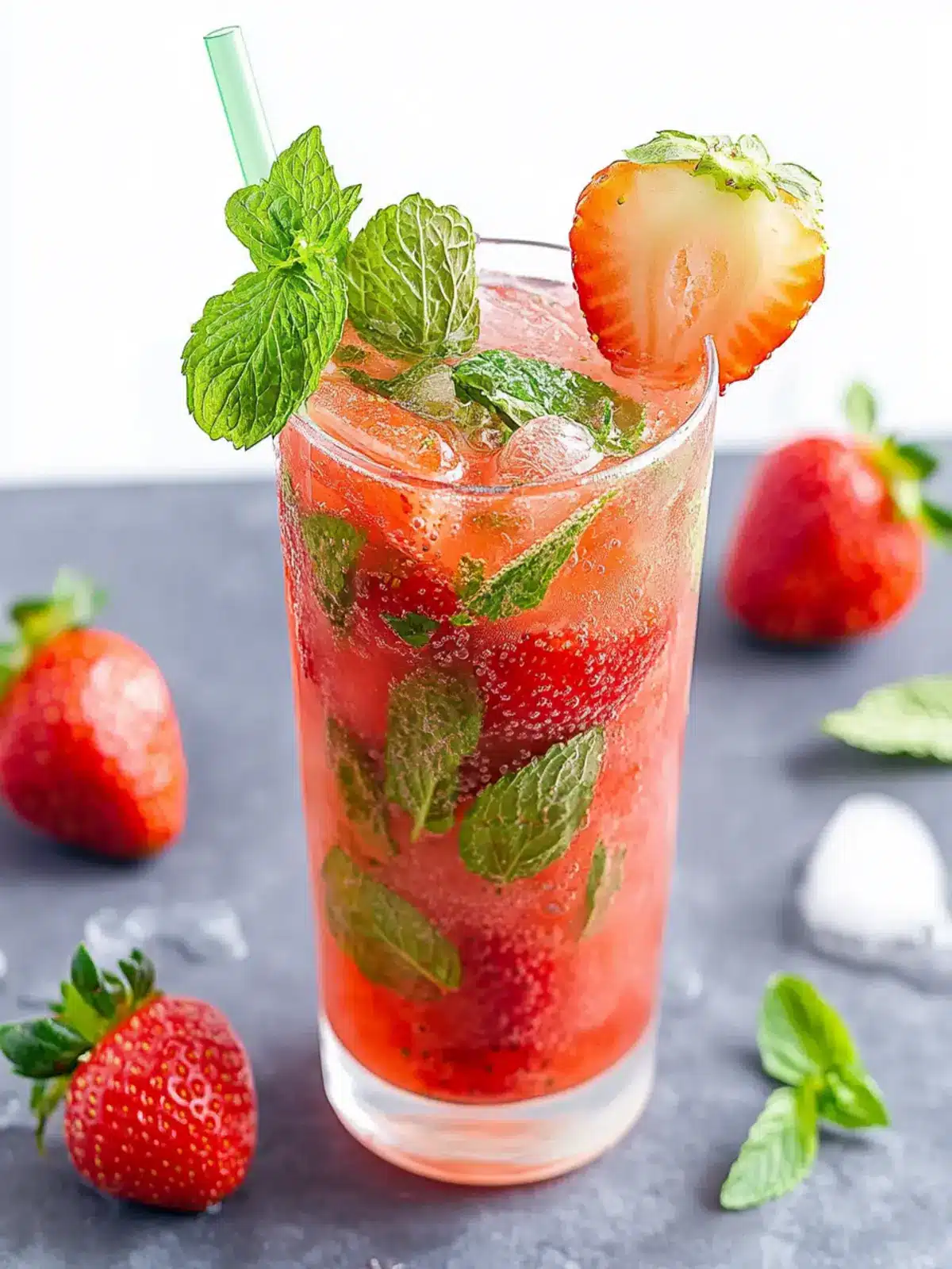 Strawberry Mojito Mocktail