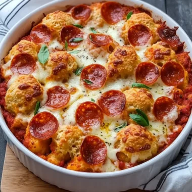 Bubble Up Biscuit Pizza Casserole