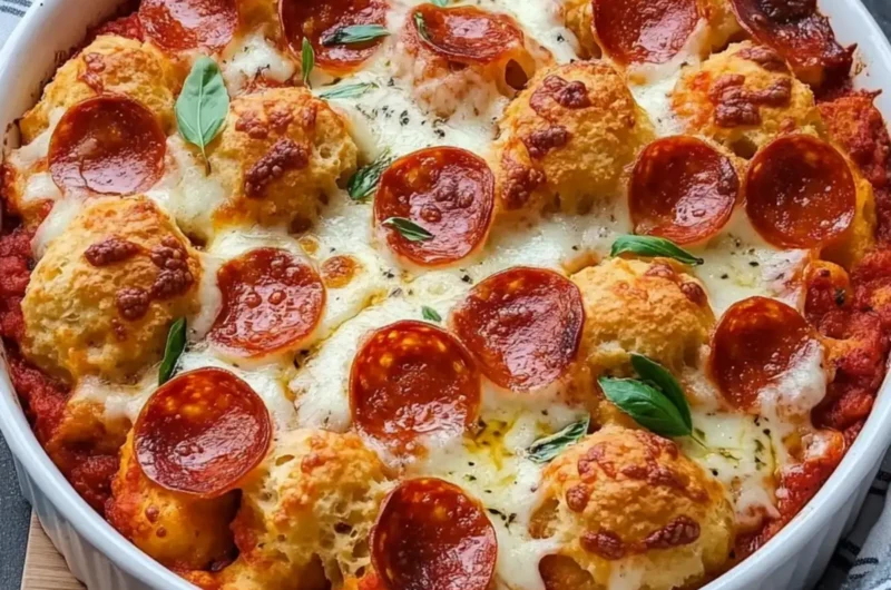 Bubble Up Biscuit Pizza Casserole