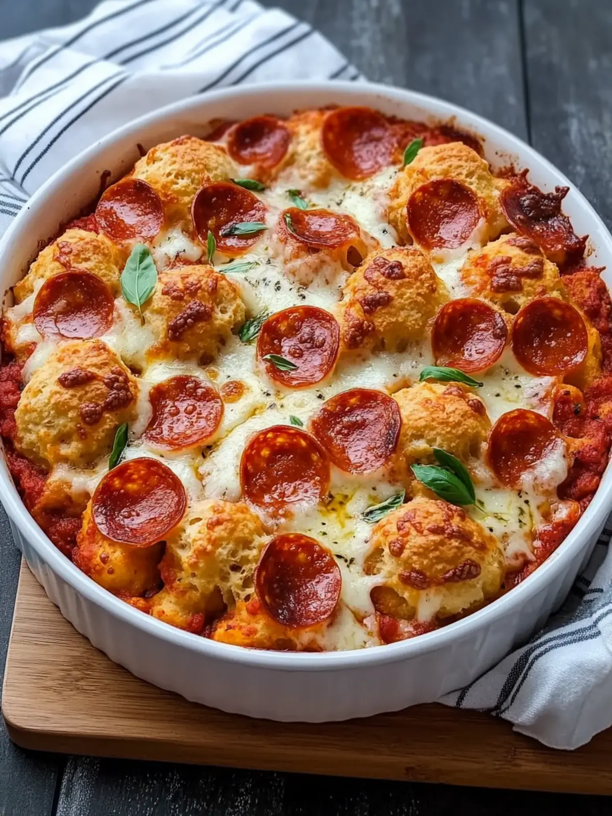 Bubble Up Biscuit Pizza Casserole