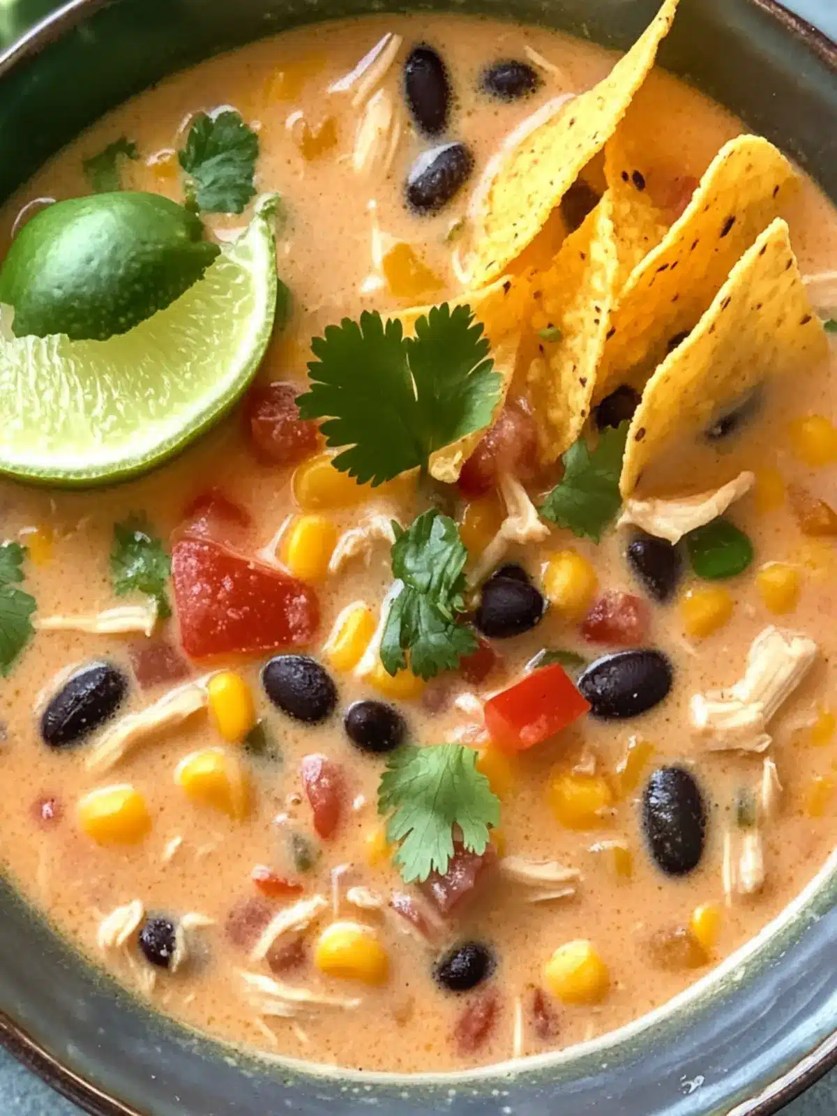 Easy Creamy Chicken Taco Soup