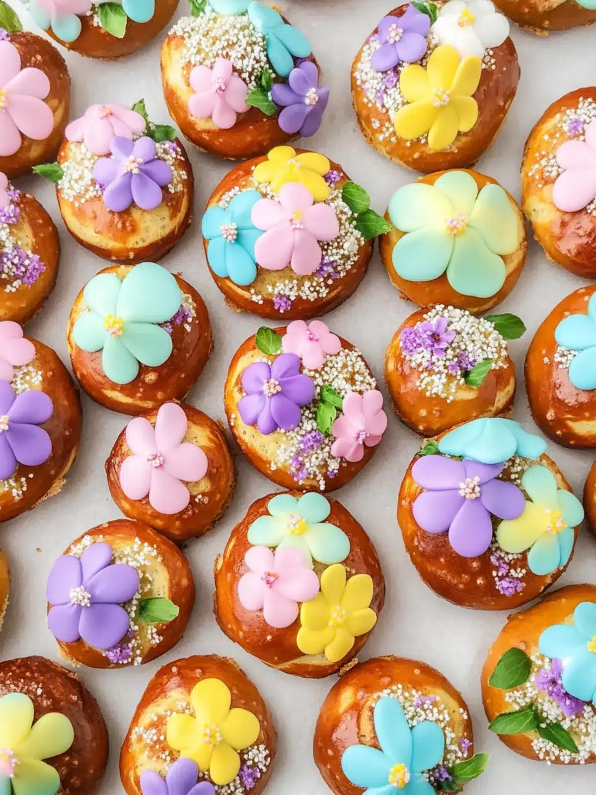 Spring Flower Pretzel Bites