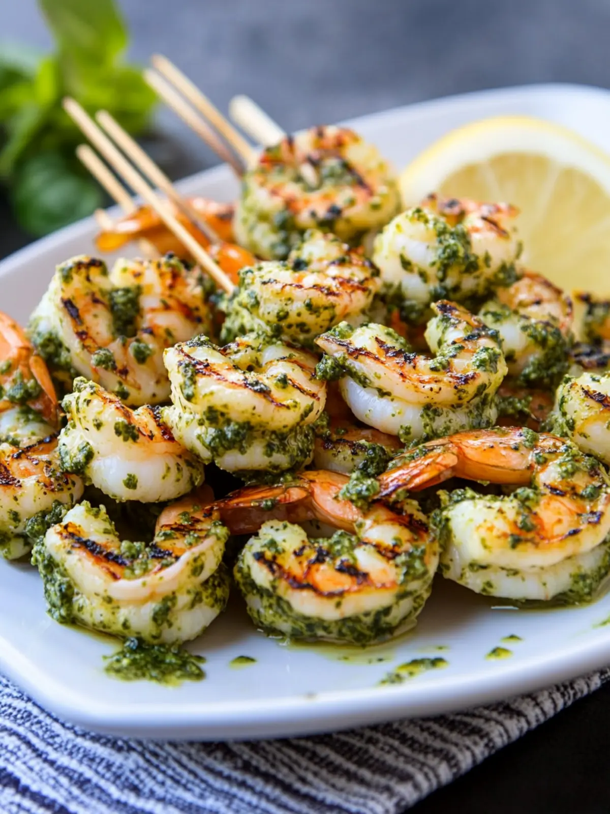 Pesto Grilled Shrimp