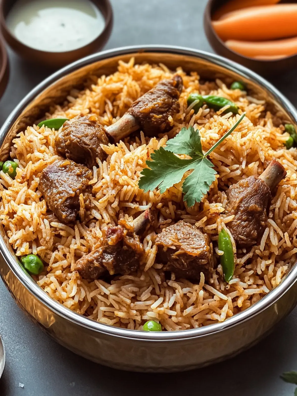 Indian Mutton Biryani (Spiced Rice with Goat Meat)