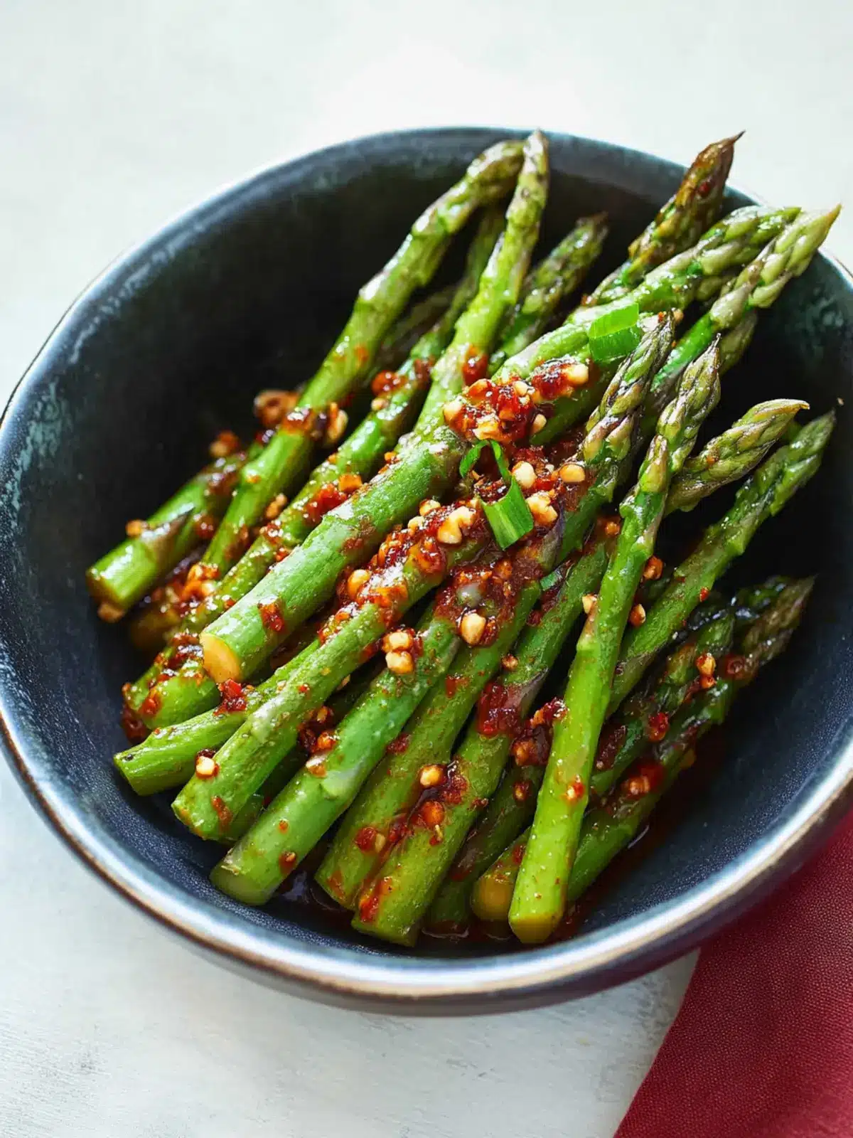 Zesty Asparagus with Gochujang Sauce: Quick & Delicious! 2 Asparagus with Gochujang Sauce
