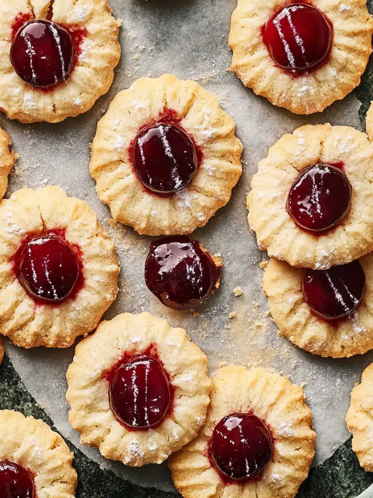 Cherry Bakewell Cookies