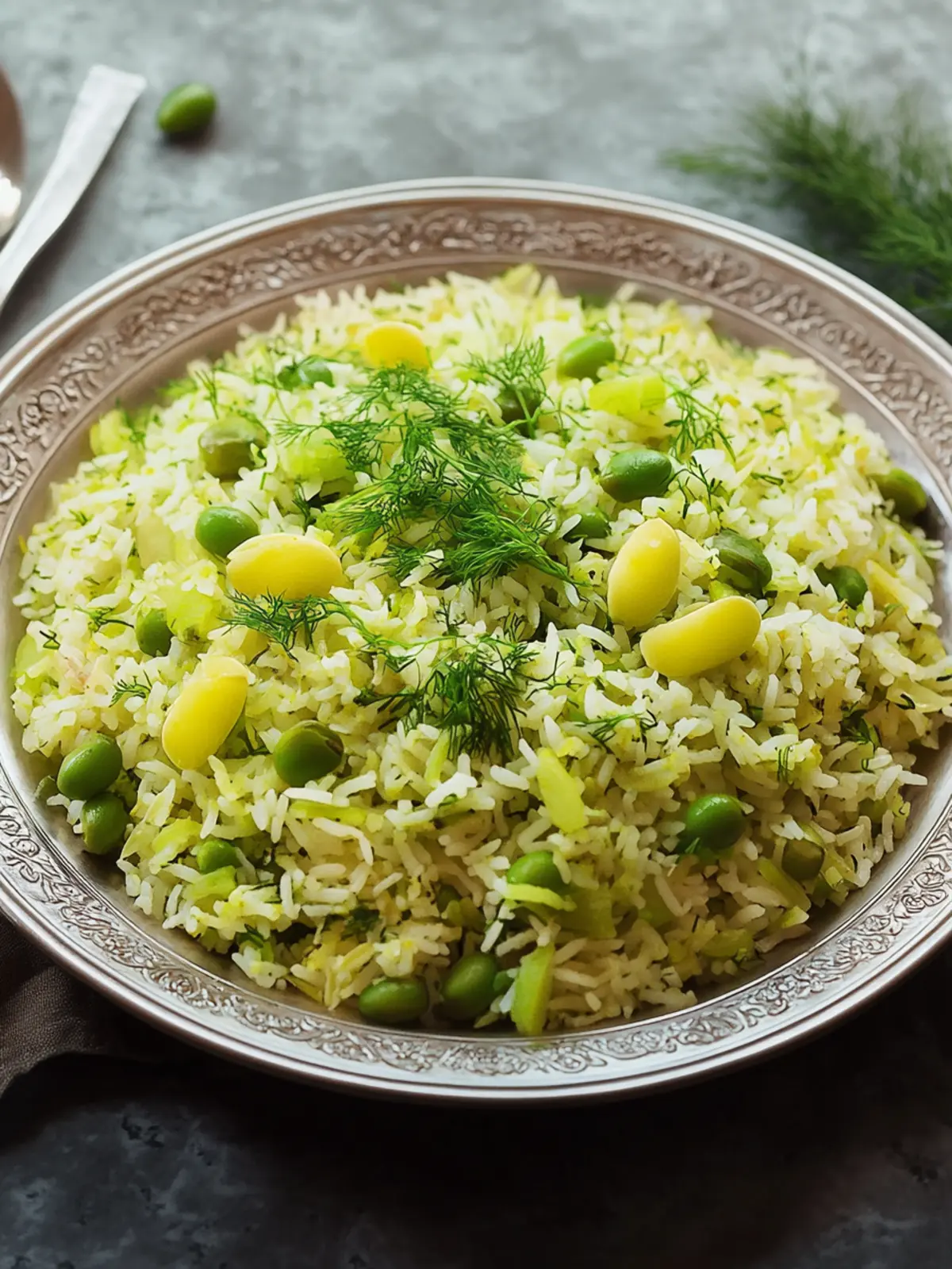 Baghali Polo (Dill Rice with Fava Beans)