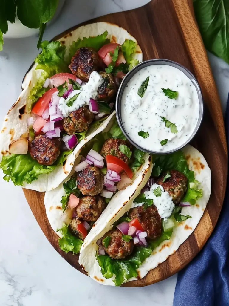 Lamb Kofta Wraps with Creamy Feta Yogurt Sauce Supreme 3 Lamb Kofta Wraps with Creamy Feta Yogurt Sauce