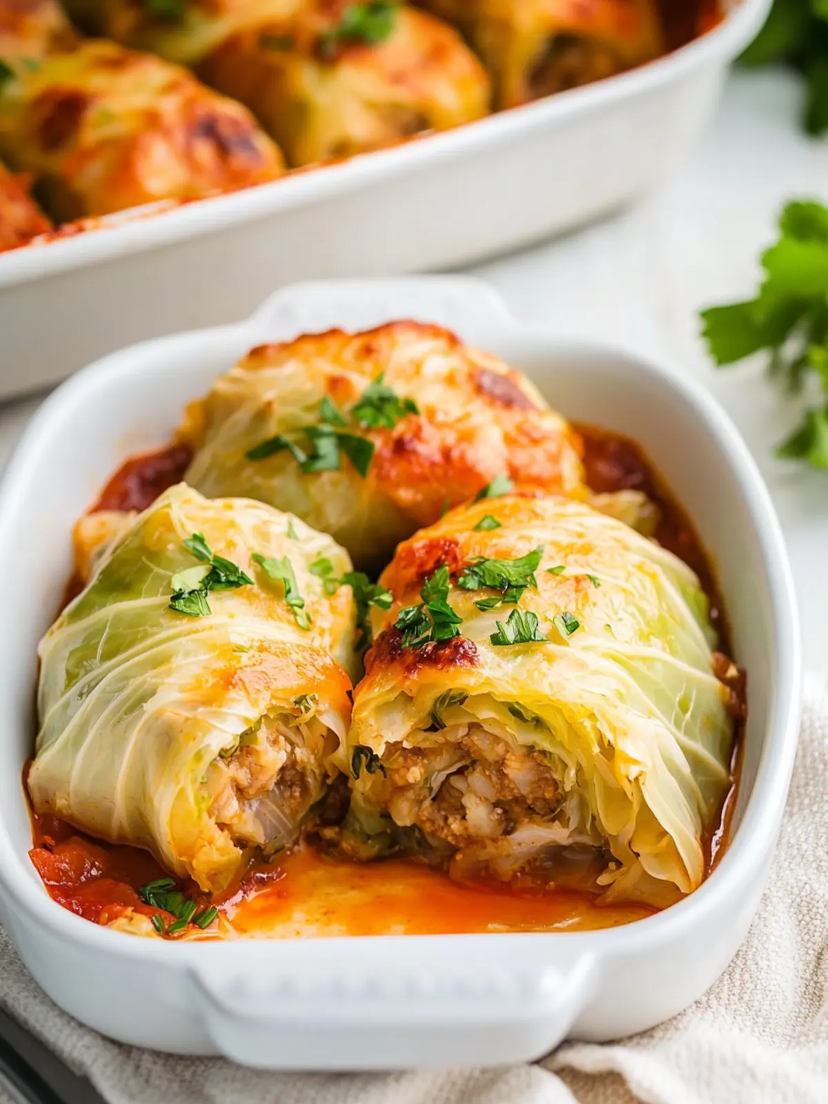 Savory Stuffed Cabbage Rolls with Homemade Tomato Delight 5 Stuffed Cabbage Rolls