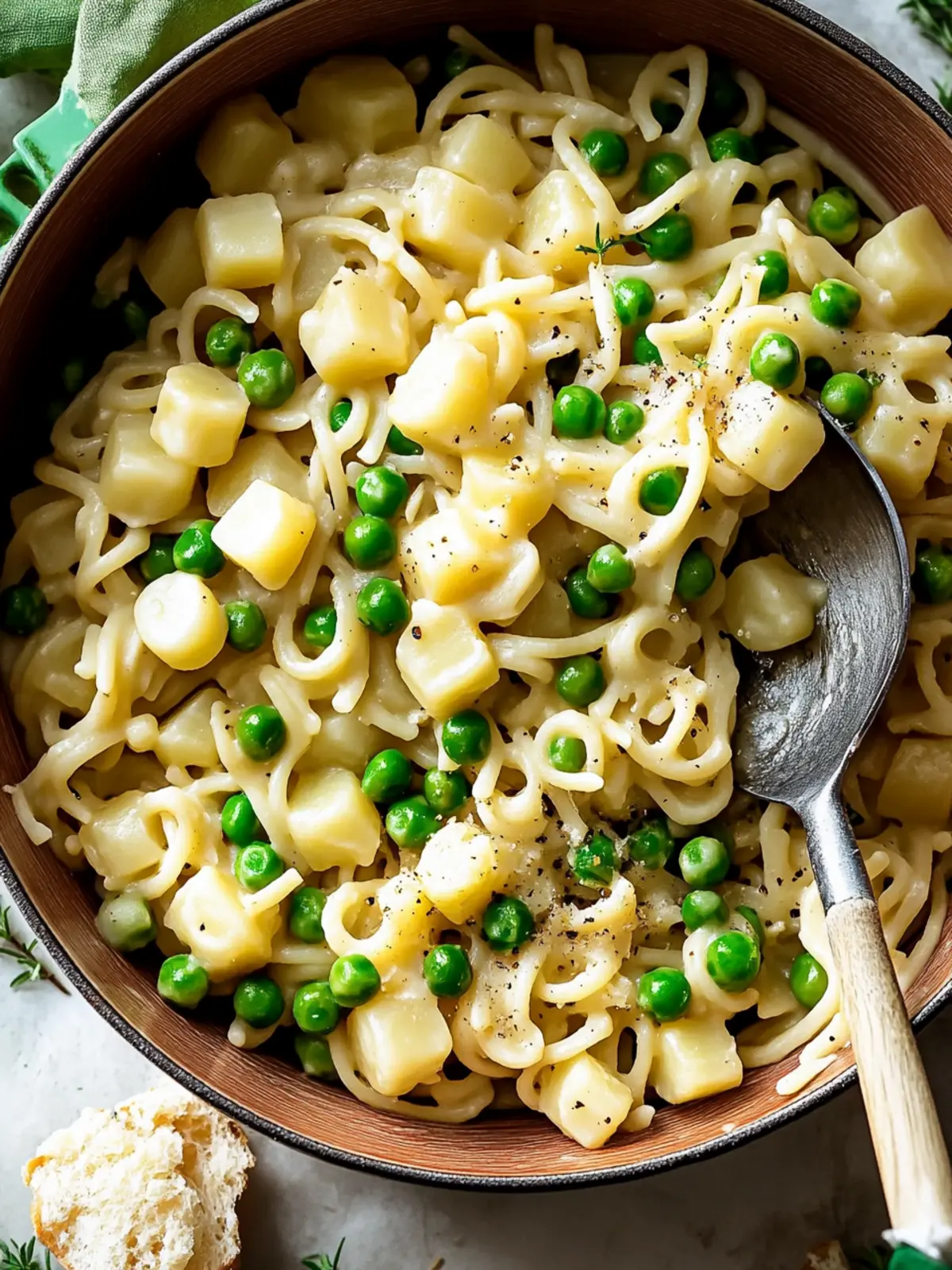 Pasta With Peas & Potatoes