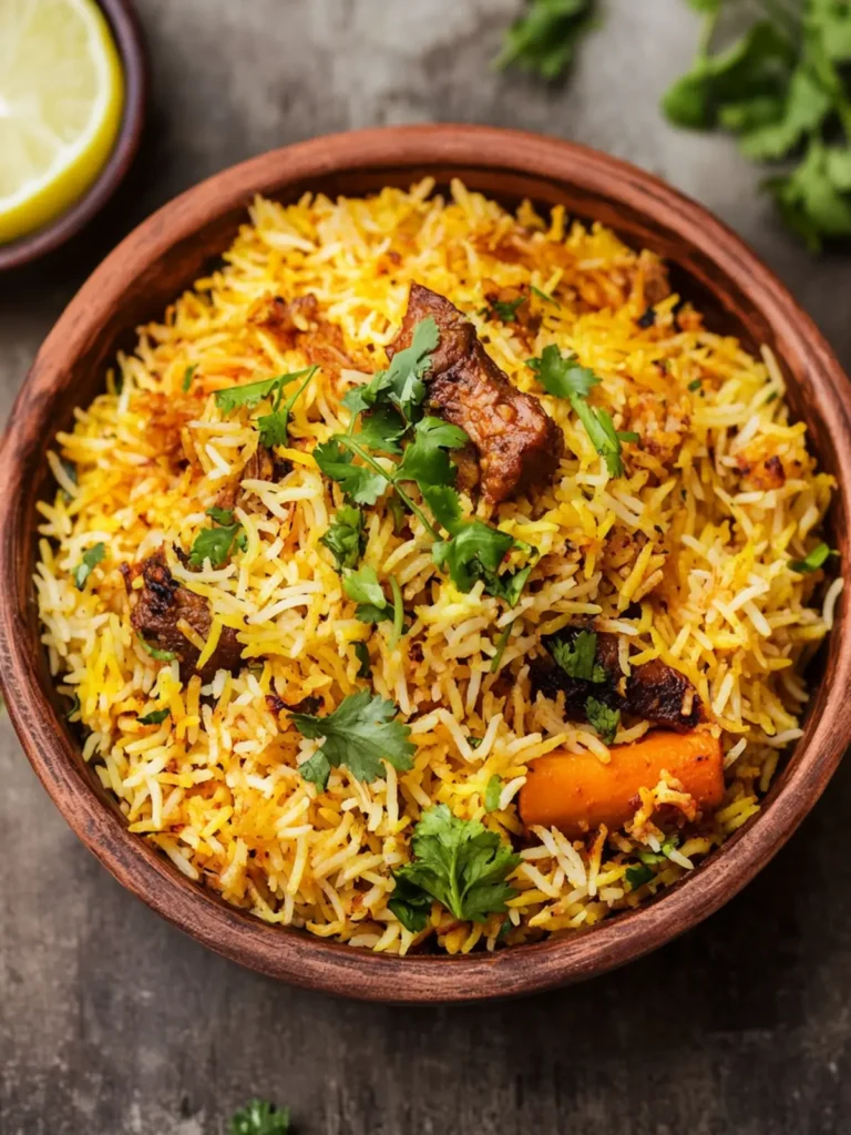 Indian Biryani (Spiced Rice with Meat or Vegetables)