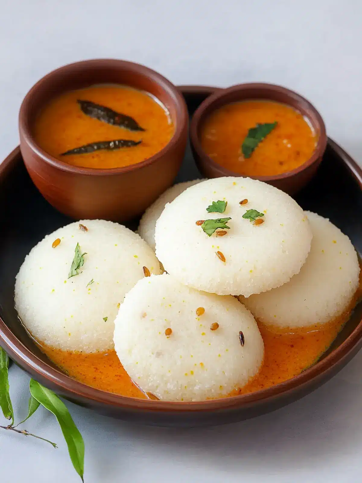 Fluffy Indian Idli: Your Ultimate Homemade Breakfast Delight 4 Indian Idli (Steamed Rice Cakes)