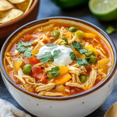 Slow Cooker Chicken Fajita Soup