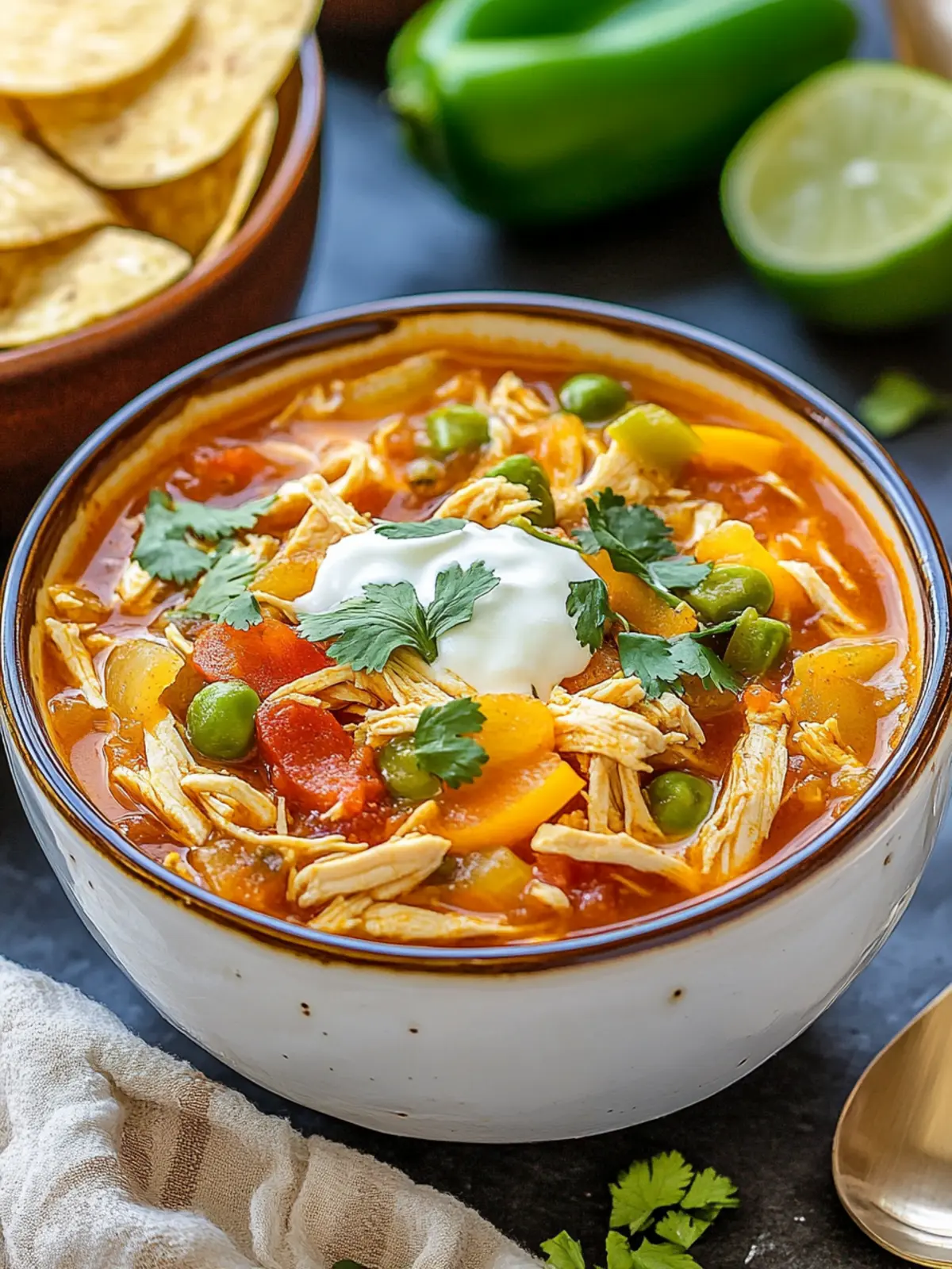 Slow Cooker Chicken Fajita Soup
