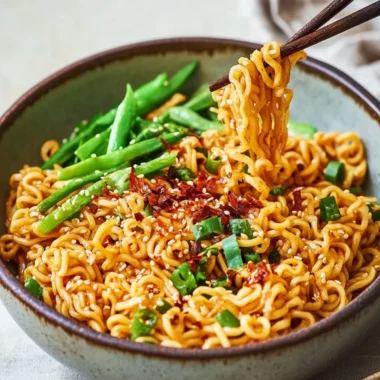 Red Curry Garlic Oil Noodles