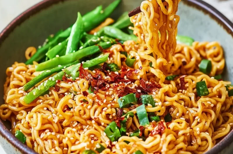 Red Curry Garlic Oil Noodles