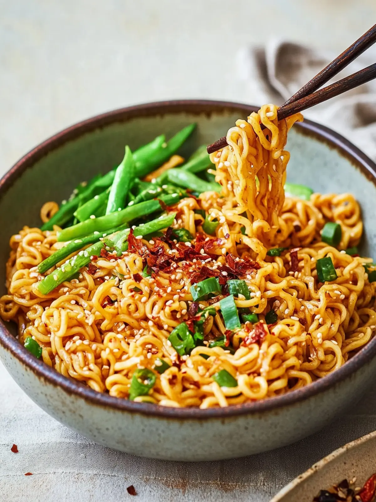 Red Curry Garlic Oil Noodles