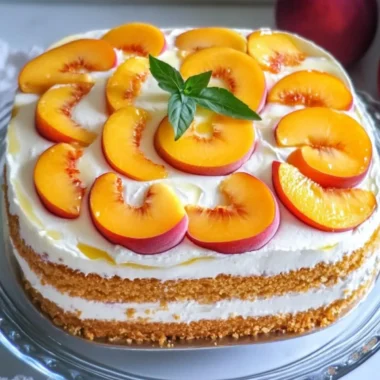 Easy No-Cook Peach Refrigerator Cake for Sweet Summer Bliss 10 Peach Refrigerator Cake