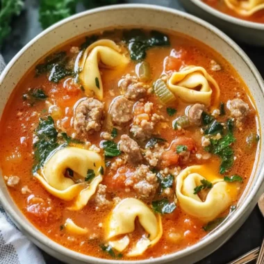 Italian Sausage Tortellini Soup