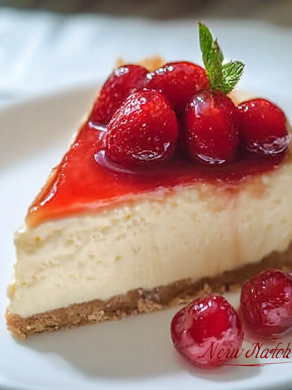 Decadent New York Style Cheesecake with Cherry Bliss 3 New York Style Cheesecake
