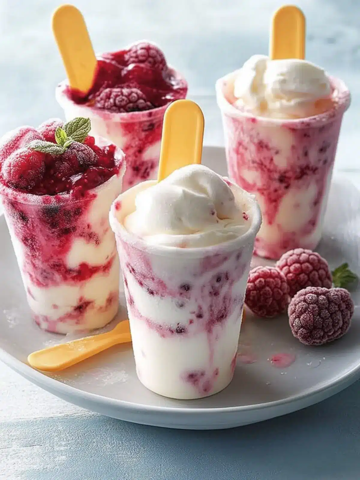 Frozen Berry & Yogurt Swirls