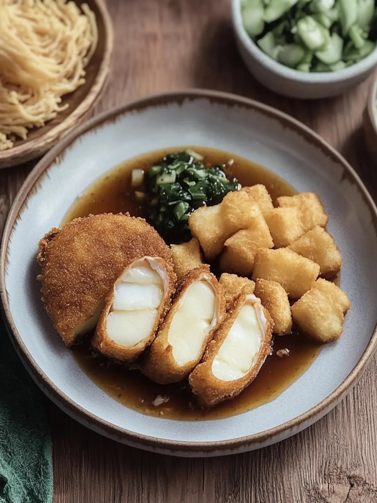 Indonesian Pempek (Fried Fish Cake)