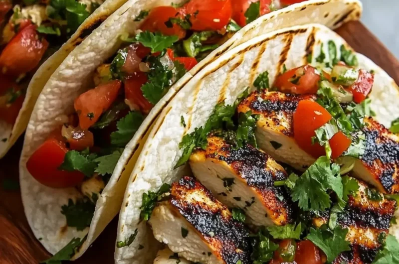 Cilantro Lime Grilled Chicken Tacos
