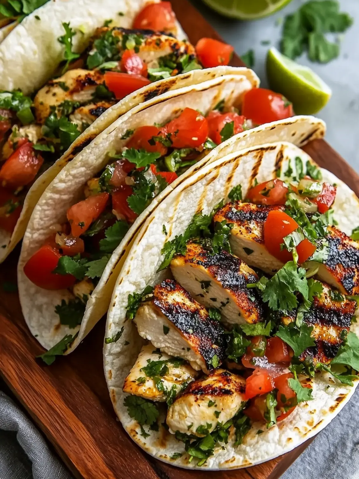 Cilantro Lime Grilled Chicken Tacos