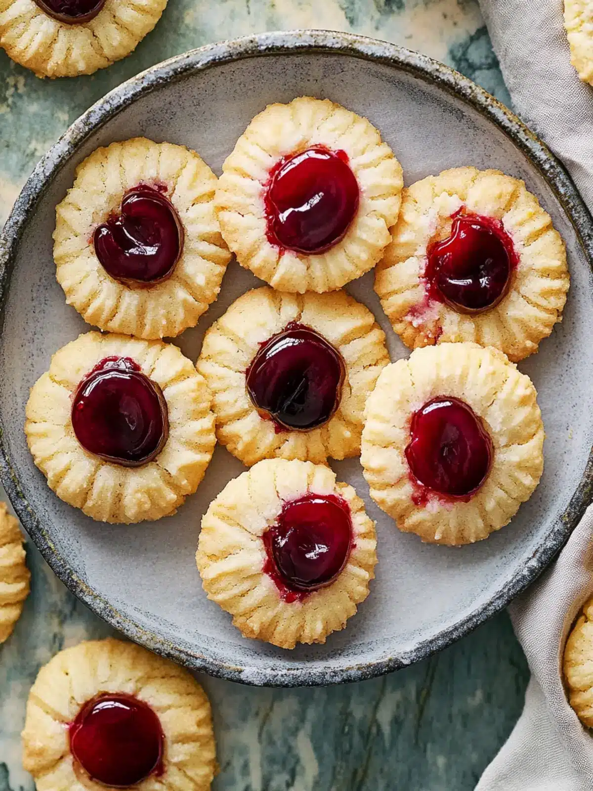 Cherry Bakewell Cookies