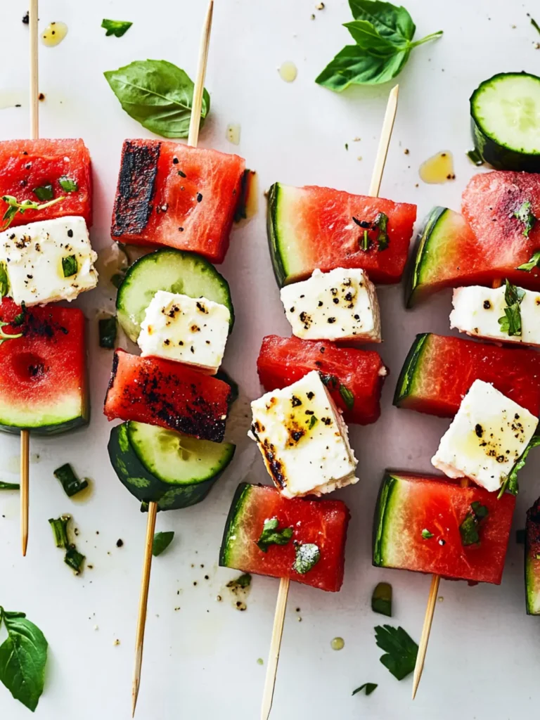 Watermelon Feta Skewers