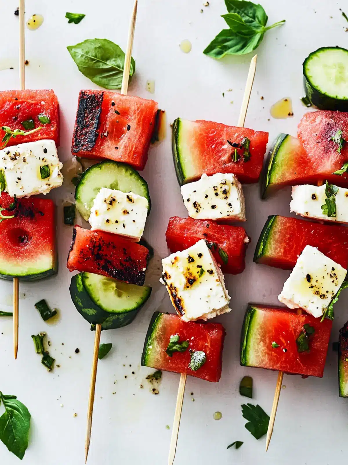 Watermelon Feta Skewers
